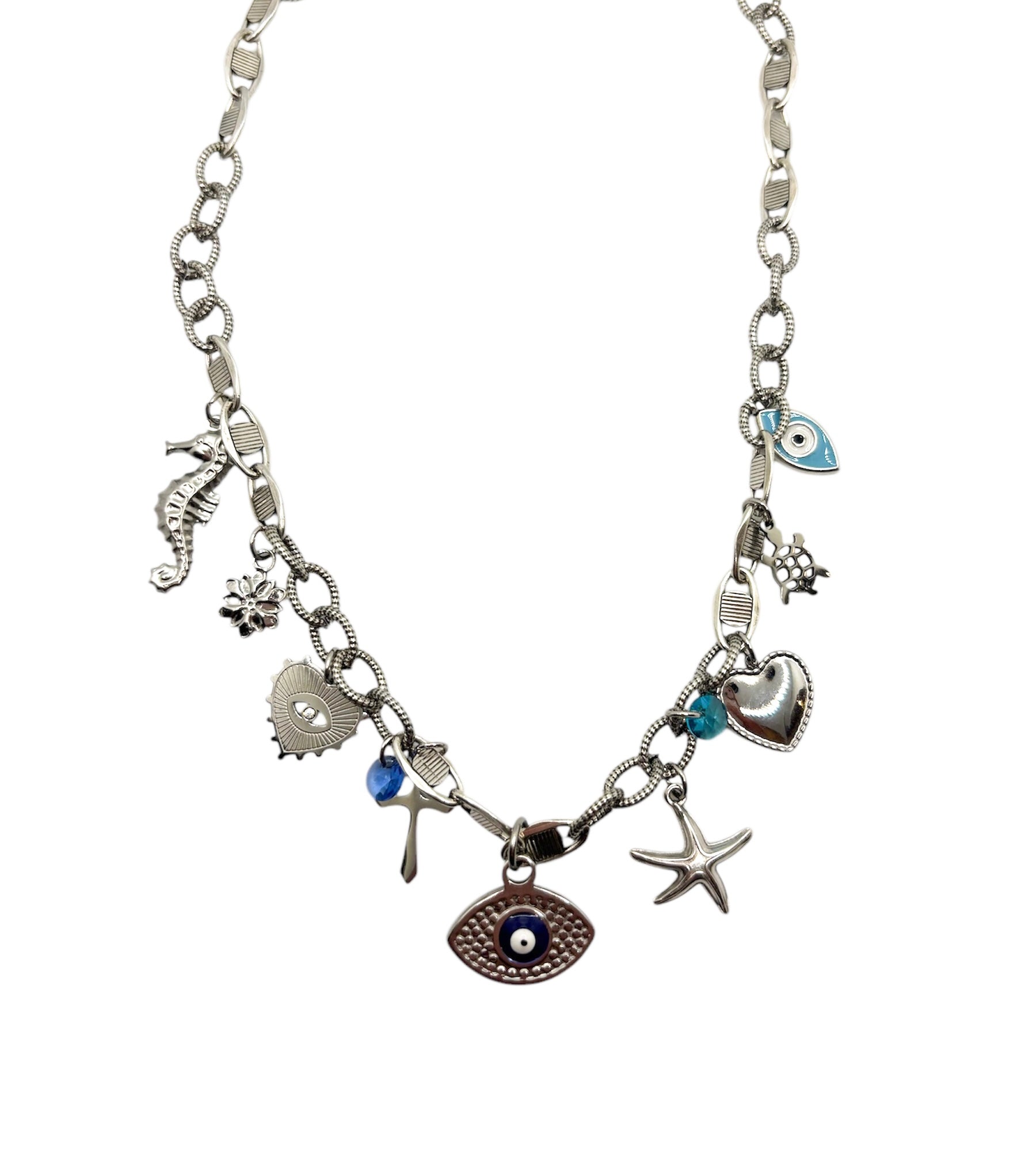 Breloques argenté œil les precieuses