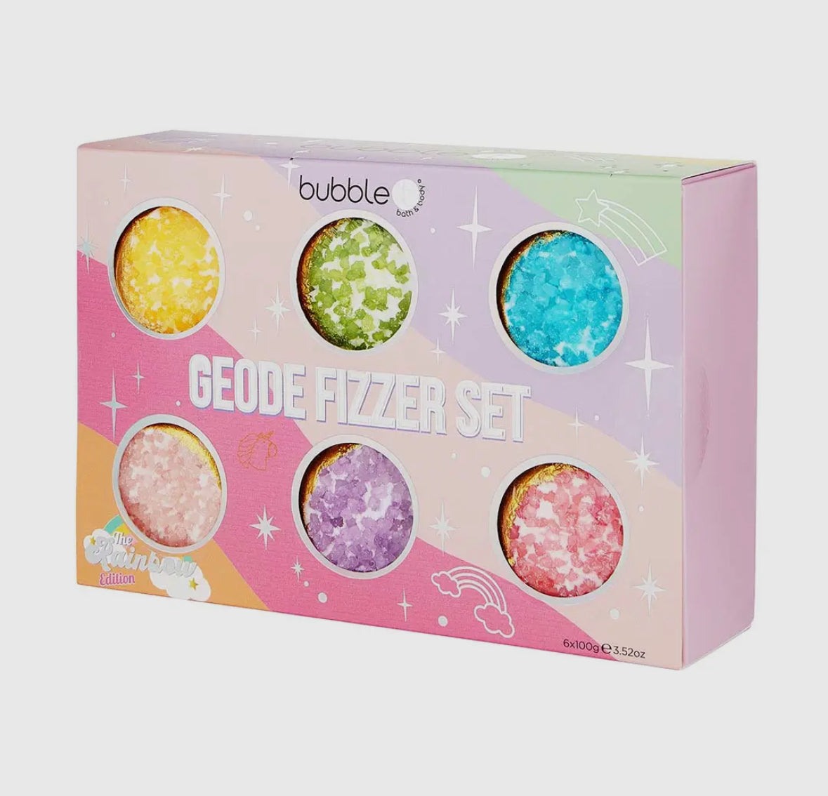Coffret rainbow geode bath fizzer les precieuses