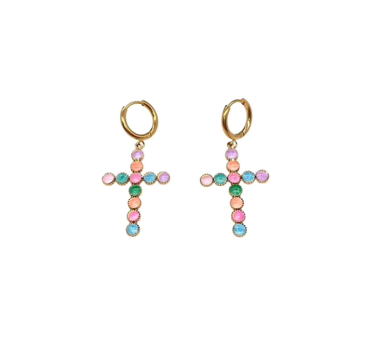 Croix multicolore les precieuses