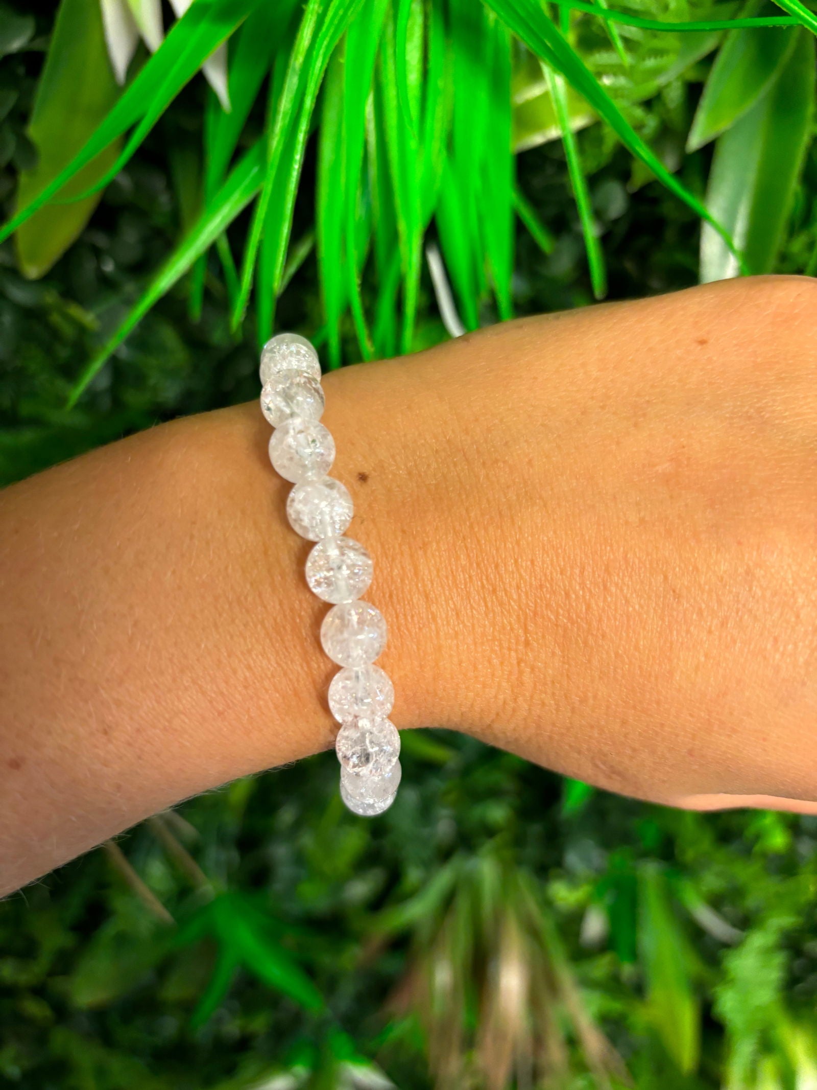 Bracelet Cristal de roche craquelé - les precieuses