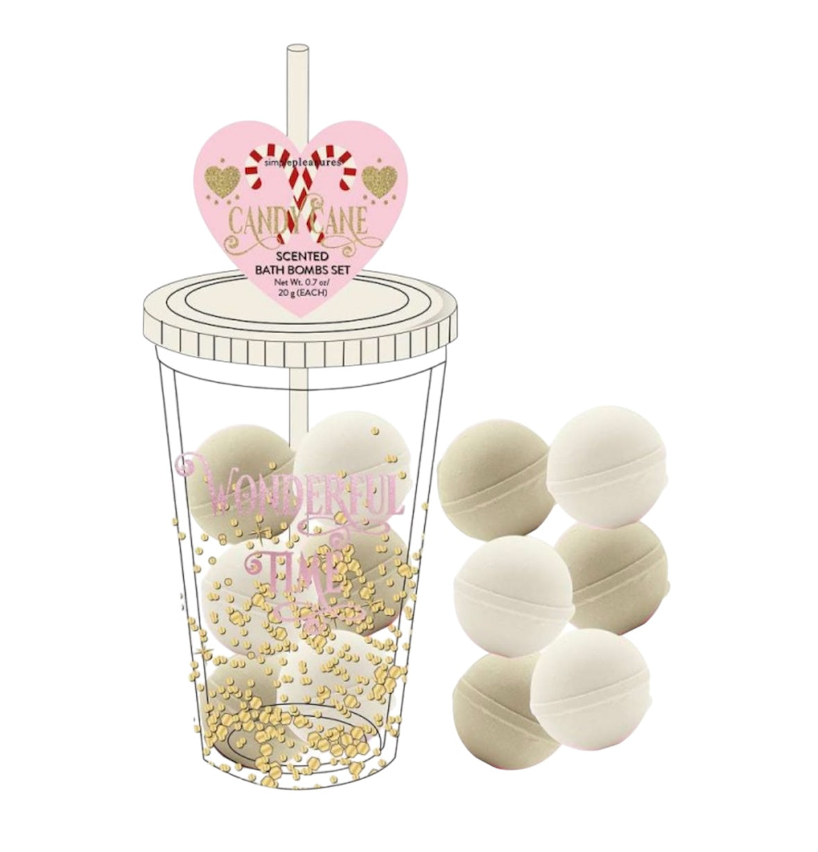 Coffret 6 boules effervescentes + gobelet isotherme les precieuses