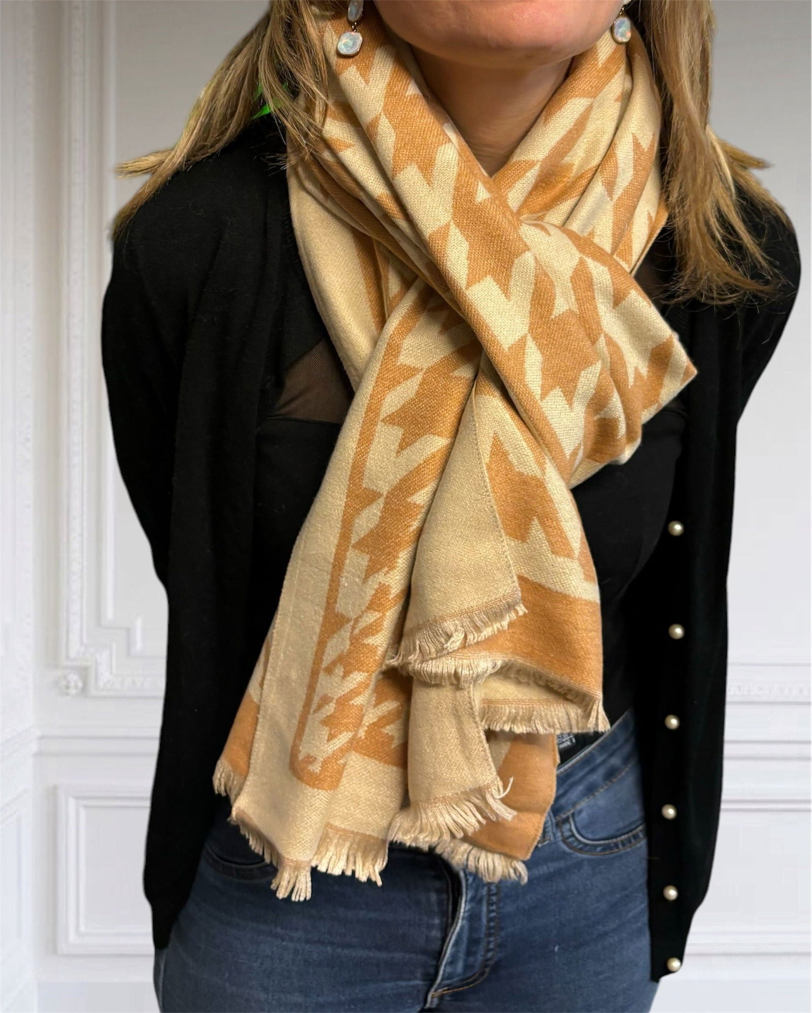 Foulard à motif champagne - les precieuses