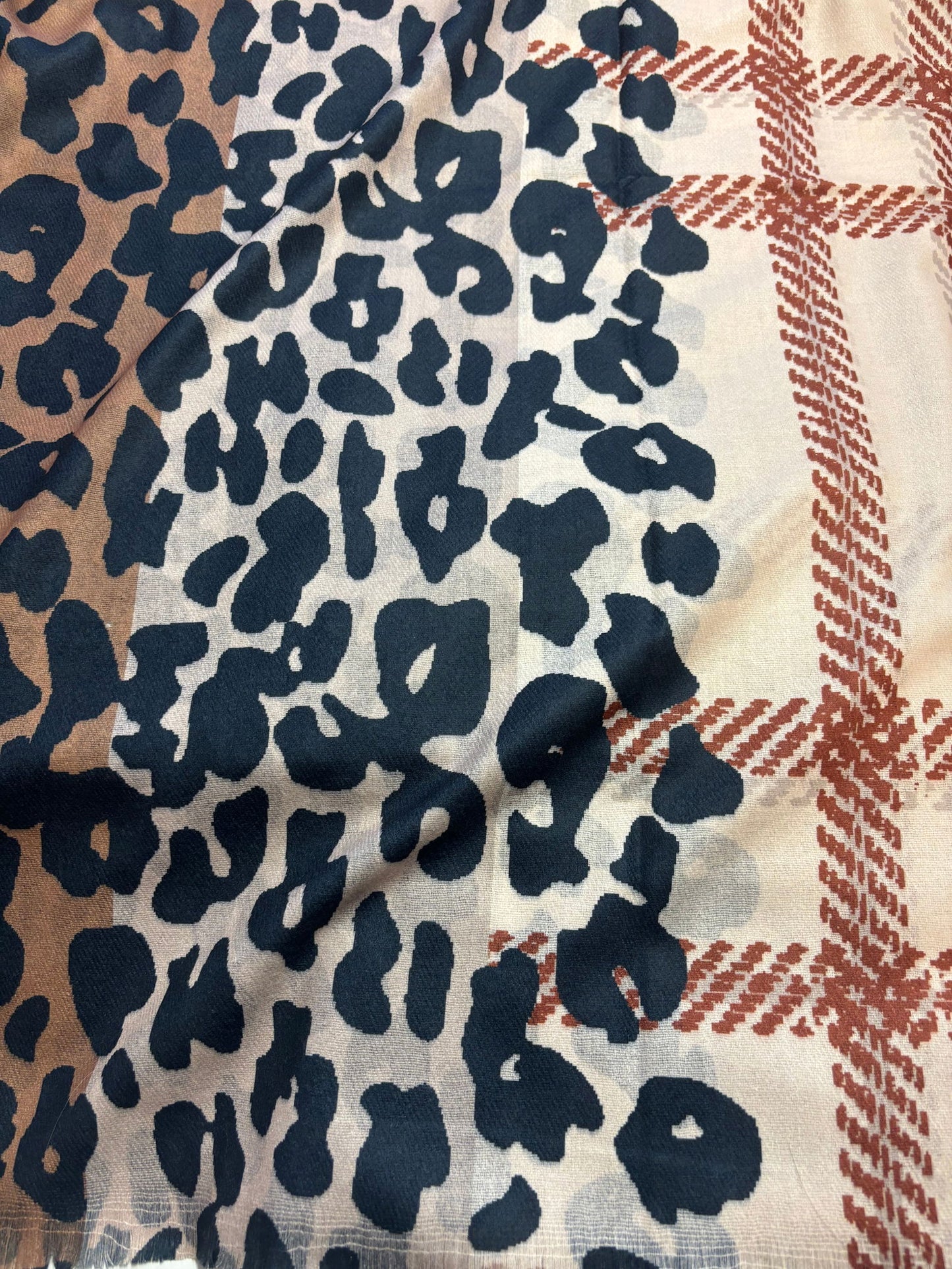 Foulard léopard et carreaux - les precieuses