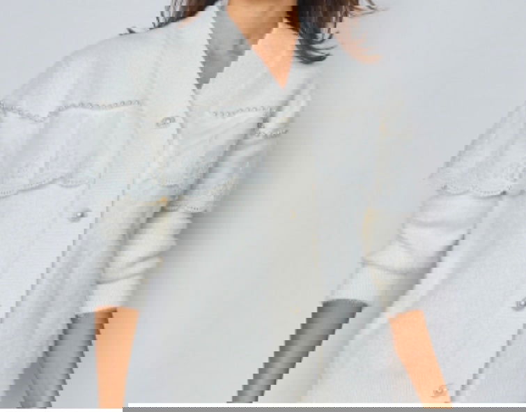 Gilet perles et dentelles - les precieuses