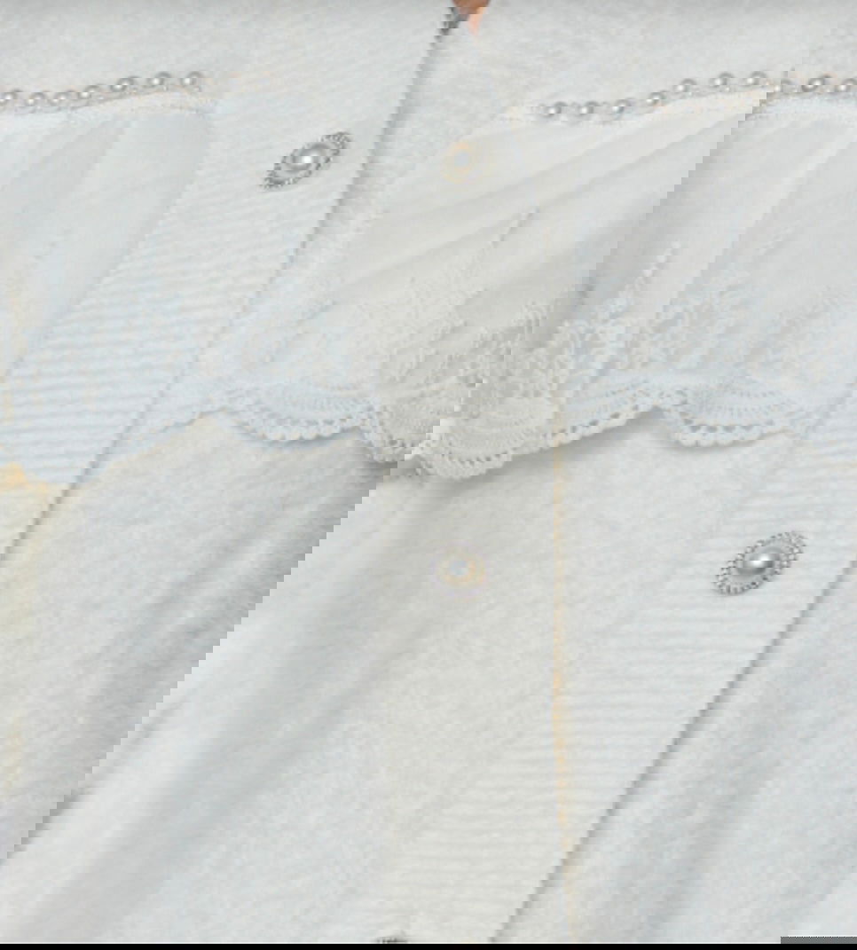 Gilet perles et dentelles - les precieuses