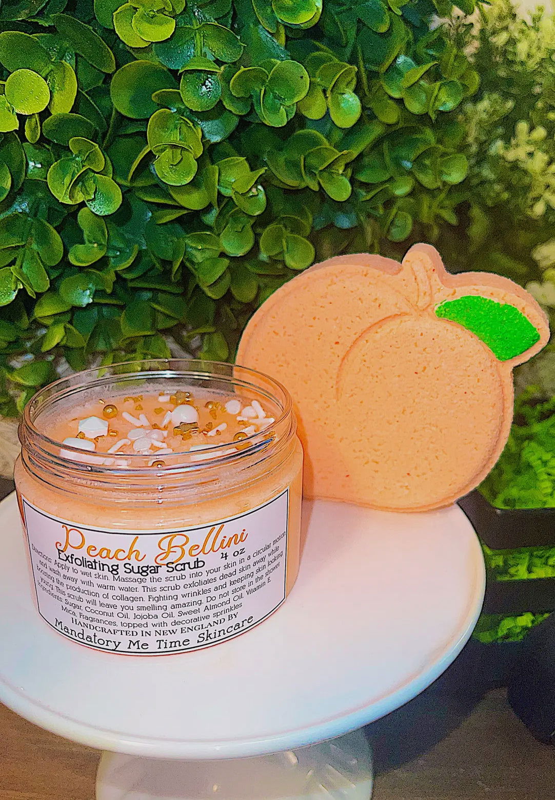 Gommage au sucre Bellini à la pêche - les precieuses