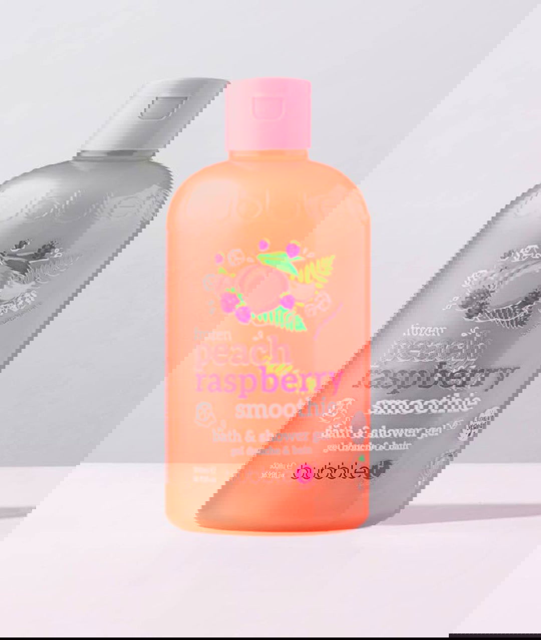 Nettoyant pour le corps smoothie pêche et framboise 500 ml - les precieuses