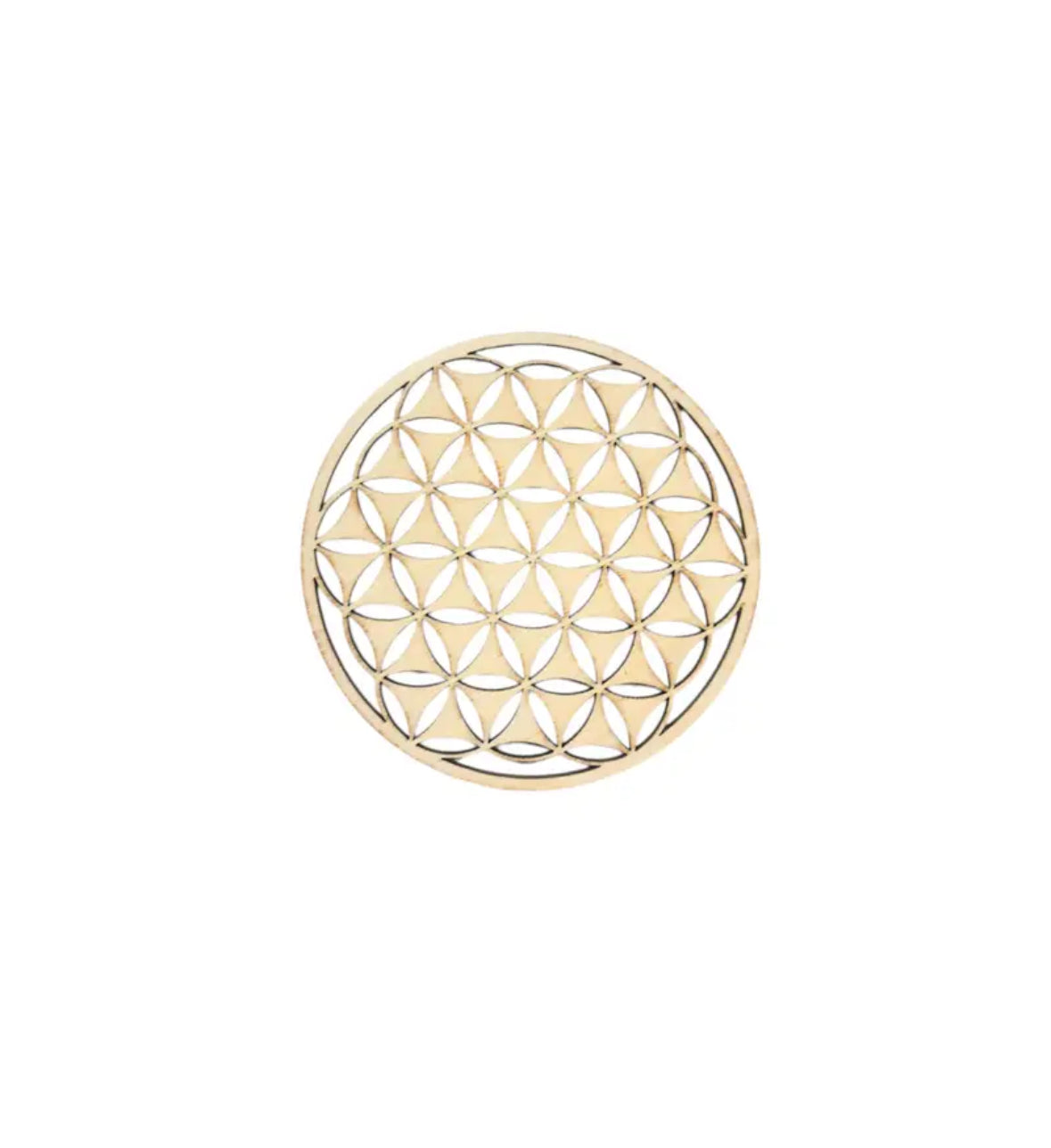 Plaque De Fleur Vie En Bois - les precieuses