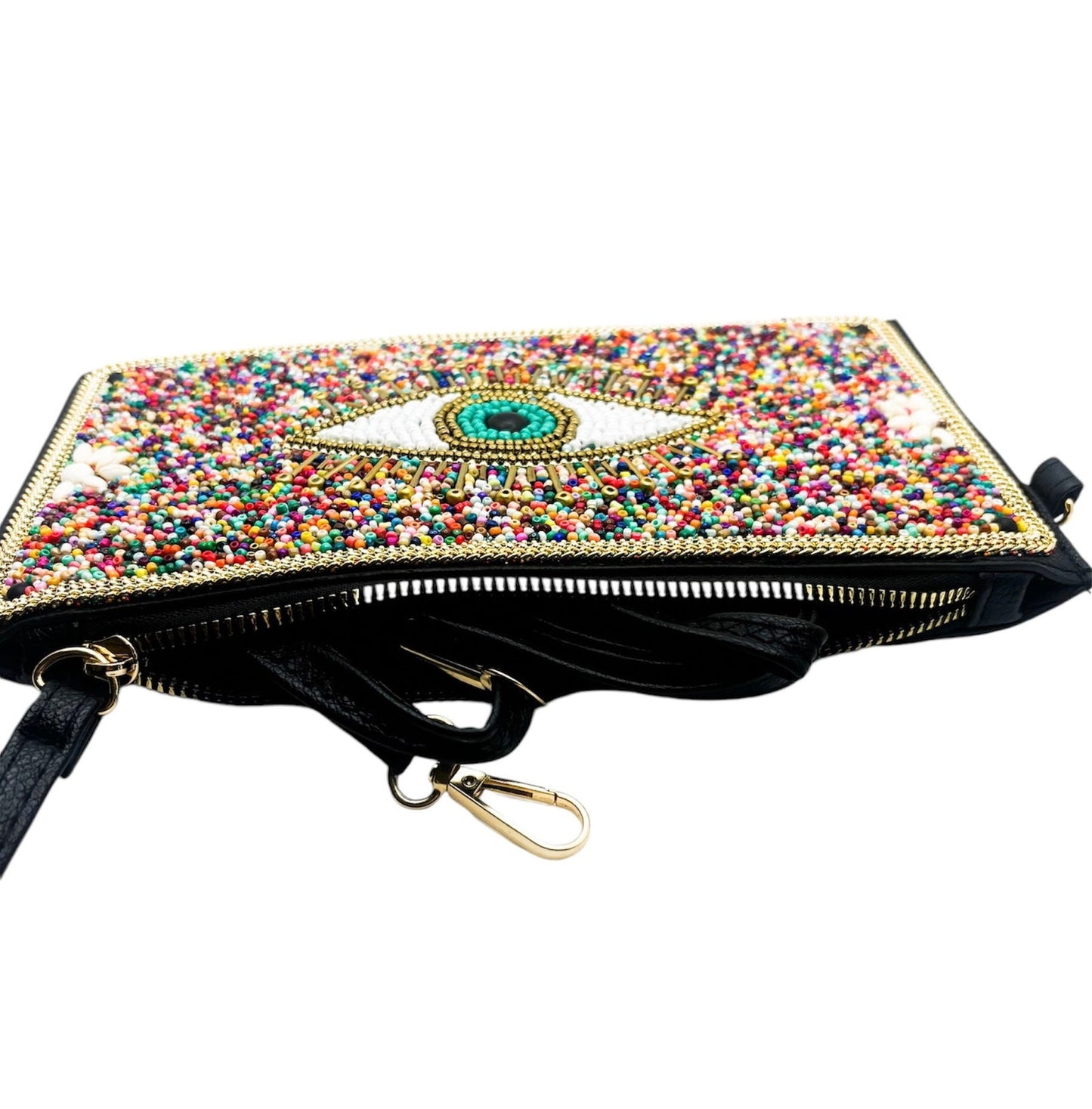 Pochette œil multicolores - les precieuses