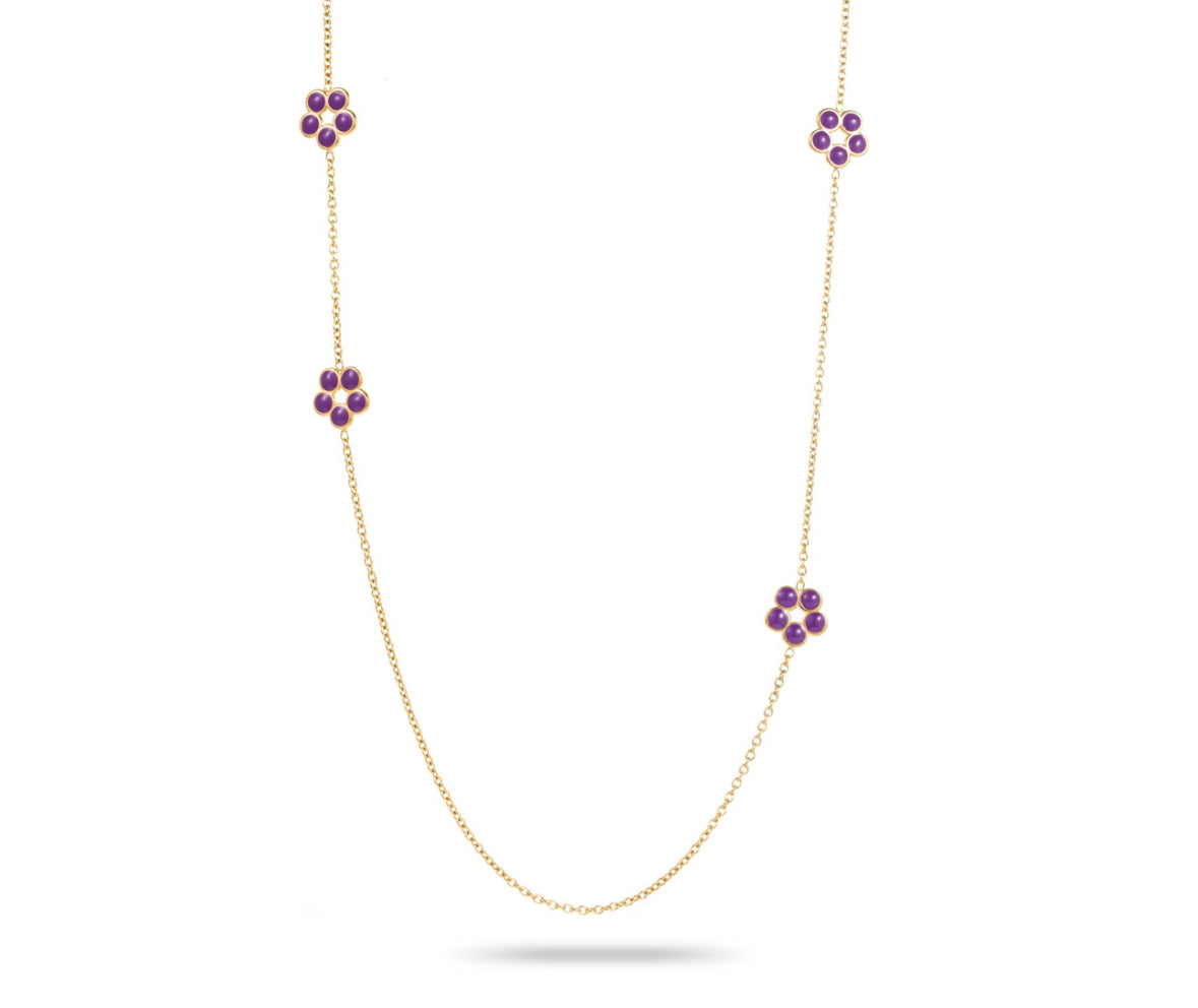 Sautoir fleurs - les precieuses