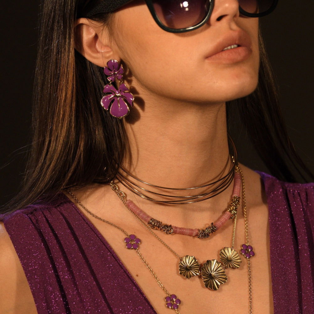 Sautoir fleurs - les precieuses