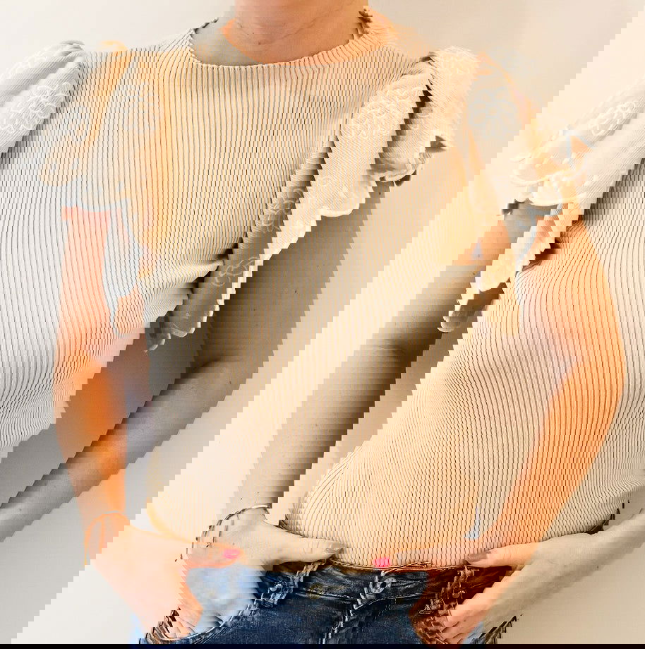 Top manches à volant - les precieuses