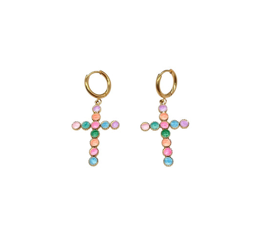 Croix multicolore les precieuses