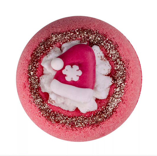 Bombe de bain JOYEUX NOEL 190g, senteur Pomme et Cannelle les precieuses