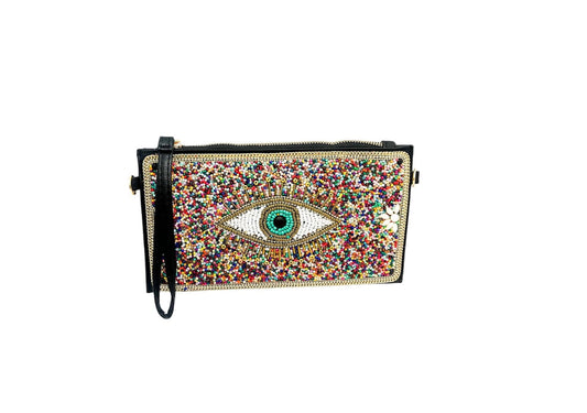 Pochette œil multicolores - les precieuses