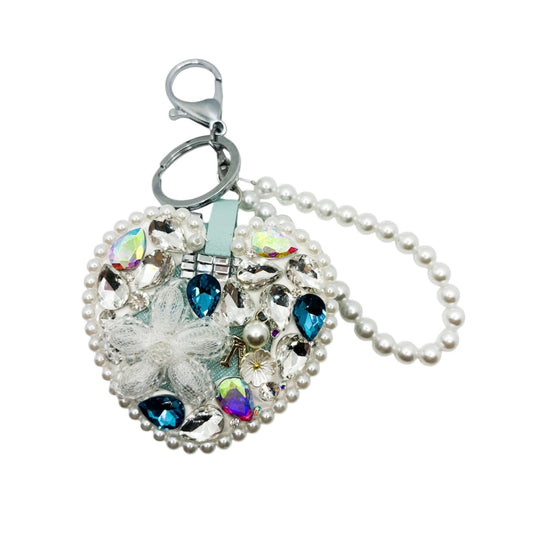 Porte-clé miroir perles - les precieuses